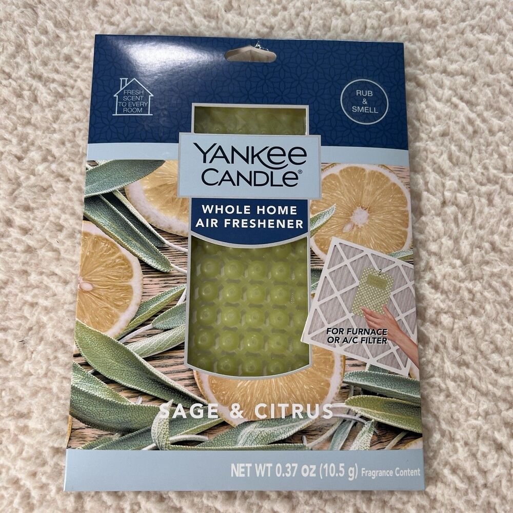 Yankee Candle SAGE & CITRUS Whole House Furnace Filter Air Freshener NEW